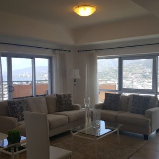 Fully furnished and equipped 3 bedrooms, 2.5 bathrooms fifteenth floor apartment.