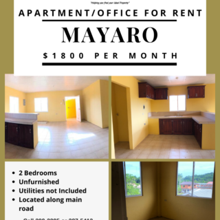 Mafeking Mayaro Apartment/Office Rental