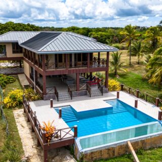 FOR RENT – Guayaguayare Road, Belle Vue Estate, Mayaro – US$3,500 – Fully furnished how with ocean view and infinity pool