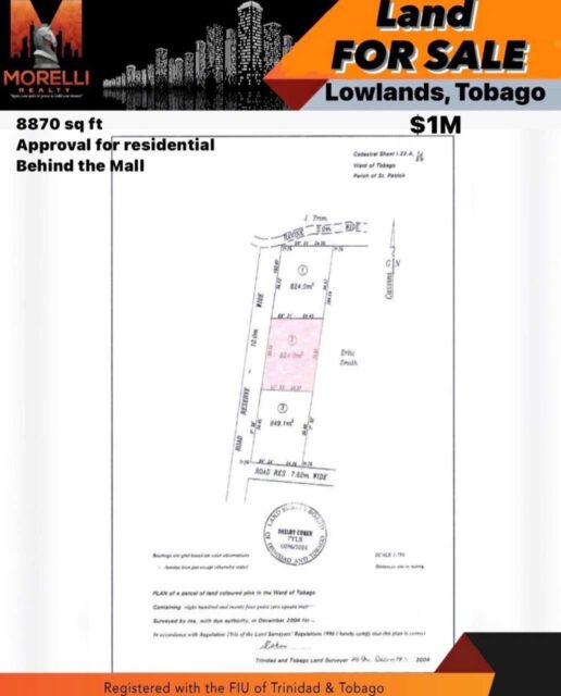 Smith’s Drive, Lowlands, Tobago – LAND FOR SALE