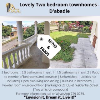 Two bedroom Townhomes – D’abadie