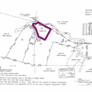 Land For Sale – Saut d’Eau Road, Paramin, Maraval – $800,000TT