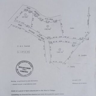 For Sale: 14,680 s.f. Freehold Land in Mary’s Hill, Tobago