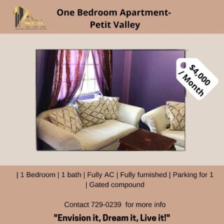 1 Bedroom Fully Furnished Petit Valley