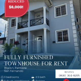 fully furnished townhouse for rent, townhouse for rent in south, townhouse rental San Fernando, affordable townhouse for rent in San Fernando