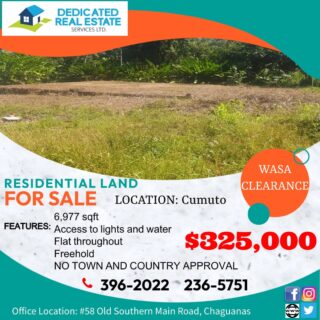 Residential Land for Sale Cumuto!