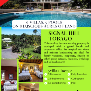 6 Villas 5 pools on 8 acres of land- Signal Hill, Tobago – The Palm Villas