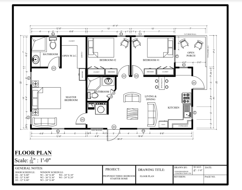3-Bedroom Starter homes – Ready to be built $685,625 (Land not included)