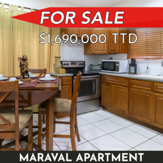 Maraval Apartment for Sale, 3 Bed, 2 Bath, Semi-Furnished