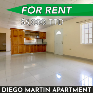 Diego Martin Apartment for Rent: 2 Beds, 1 Bath, Semi-Furnished