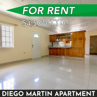 Diego Martin Apartment for Rent: 2 Bed, 1 Bath, SEMI-FURNISHED