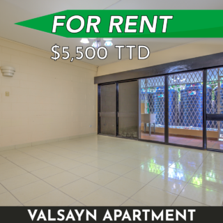Valsayn Apartment for Rent: 2 Beds, 2 Bath, UNFURNISHED