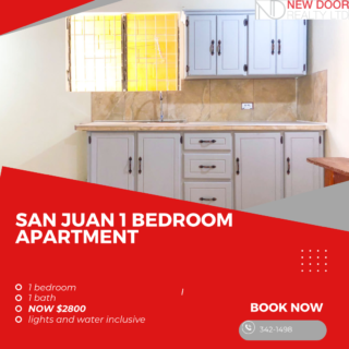 San Juan 1 bedroom apartment with utilities