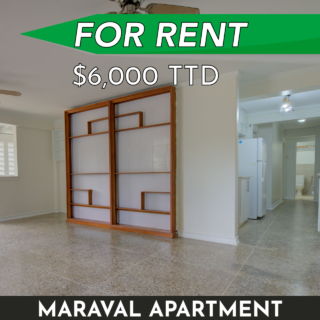 Maraval Apartment for Rent: 3 Beds, 2 Baths, Semi-Furnished