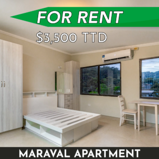 Maraval Apartment for Rent: 1 Bed, 1 Bath, Fully-Furnished