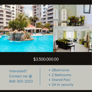 For Sale  – 2 bedroom Bayside Towers, Cocorite
