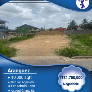 10,000 sq. ft Aranguez Land for Sale