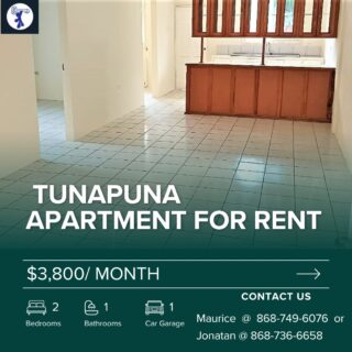 Tunapuna 2 bedroom Apartment for Rent !!