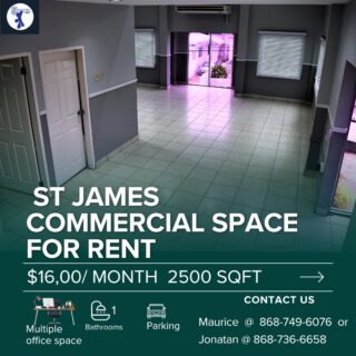 St James Commercial space for Rent !!