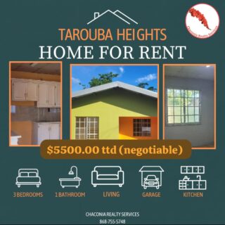House for Rent- Tarouba Heights, Marabella (Spacious 3 bedroom rental in South Trinidad)