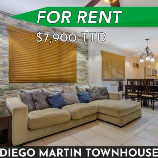 Diego Martin Townhouse for Rent: 3 Beds, 2.5 Baths, Semi-Furnished