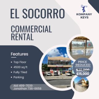 EL SOCORRO COMMERCIAL SPACE FOR RENT