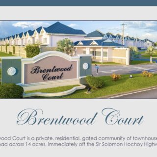 FOR RENT AVAILABLE DECEMBER 1ST  – BRENTWOOD COURT CHAGUANAS