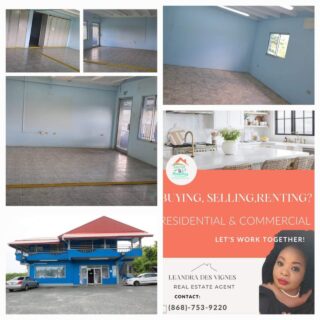 Commercial Building for rent. ( UpStairs Tobago Glass Supplies Ltd) – Spring Garden, Tobago