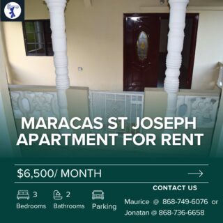 Maracas St Joseph 3 bedroom apartment for Rent !!