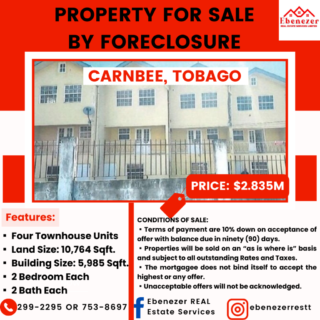 Tobago Three Storey Residential Structure Development for Sale by Foreclosure