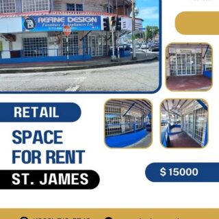 Space for Rent in St. James -$15K Monthly