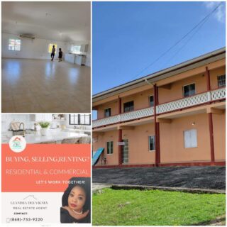 COMMERCIAL SPACE FOR RENT. (upstairs) Main Road Bon Accord Tobago.