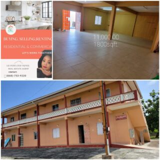 COMMERCIAL SPACE FOR RENT. (ground floor) – Main Road Bon Accord, Tobago.