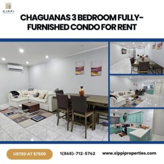 FULLY FURNISHED CHAGUANAS 3 BEDROOM CONDO FOR RENT-$7,500 Monthly