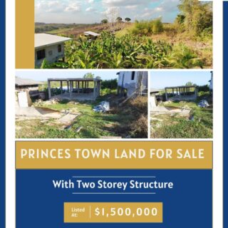 💲Investment Opportunity💲 ⛰️Princes Town Land For Sale 🏕 With Two Storey Structure-$1.5M