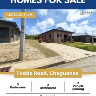 🏡 3 BEDROOM BRAND NEW HOMES GATED COMMUNITY CHAGUANAS -$1.4M